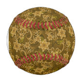 Balle De Baseball Monogramme vintage doré (Devant)