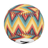 Balle De Baseball Monogramme Zig Zag Arrière - plan rayé 2 (Dos)