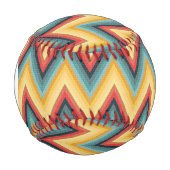 Balle De Baseball Monogramme Zig Zag Arrière - plan rayé 2 (Devant)
