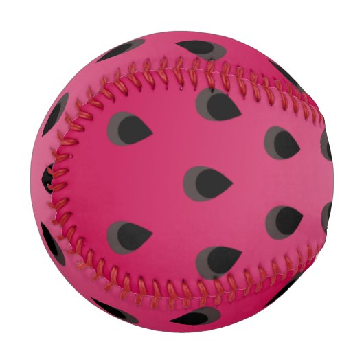 Balle De Baseball Morceau de pastèque rouge avec graines (Devant Gauche)