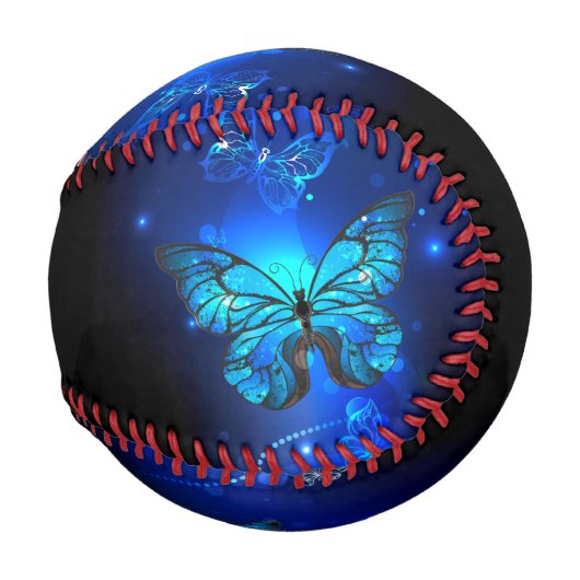 Balle De Baseball Morpho Butterfly in the Dark Background (Devant Droite)