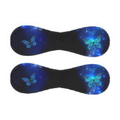 Balle De Baseball Morpho Butterfly in the Dark Background (Panneaux)