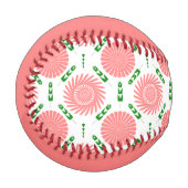 Balle De Baseball motif à fleurs roses (Devant Gauche)