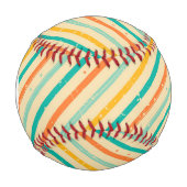 Balle De Baseball Motif à rayures rétro (Devant)