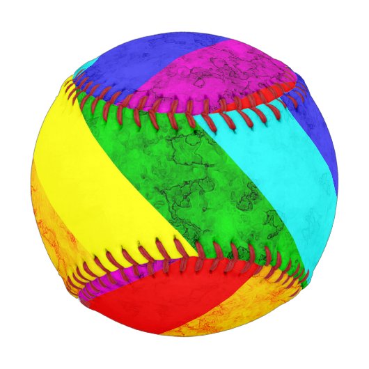Balle De Baseball Motif abstrait arc-en-ciel (Dos)