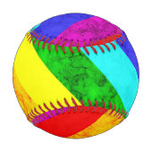 Balle De Baseball Motif abstrait arc-en-ciel (Devant)