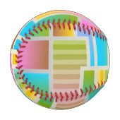 BALLE DE BASEBALL MOTIF ABSTRAIT COLORÉ (Devant Gauche)