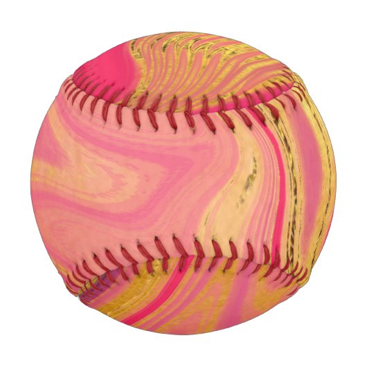 Balle De Baseball motif abstrait marbré (Devant)