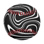 Balle De Baseball Motif Abstrait noir et blanc (Devant)