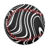 Balle De Baseball Motif Abstrait noir et blanc (Devant Gauche)