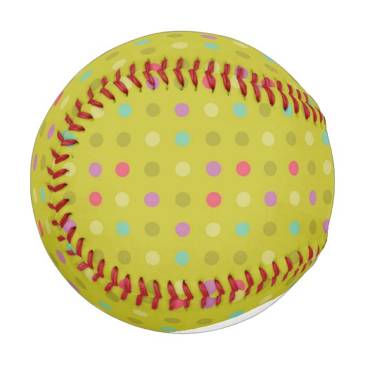 Balle De Baseball Motif arrière - plan Polka-dot (Dos Droite)
