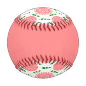 Balle De Baseball motif aux fleurs roses (Dos)