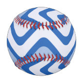 Balle De Baseball Motif bleu ondulé (Dos)