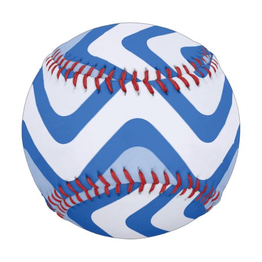 Balle De Baseball Motif bleu ondulé (Devant)