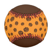 Balle De Baseball Motif citrouille Halloween (Devant)
