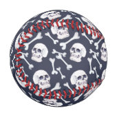 Balle De Baseball Motif crâne à main levée (Devant Gauche)