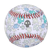Balle De Baseball Motif crâne Monogramme (Devant)