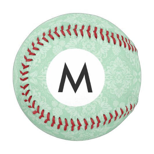 Balle De Baseball Motif damassé vert (Devant Gauche)