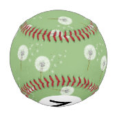 Balle De Baseball Motif Dandelion sur Arrière - plan vert (Dos)
