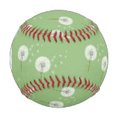 Balle De Baseball Motif Dandelion sur Arrière - plan vert (Devant)