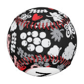 Balle De Baseball Motif de bébés fous de Monogram (Dos)