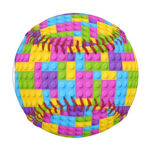 Balle De Baseball Motif de blocs de construction en plastique (Devant)