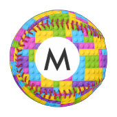 Balle De Baseball Motif de blocs de construction en plastique (Devant Gauche)