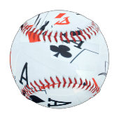 Balle De Baseball Motif De Cartes De Poker Aces, Baseball. (Dos)