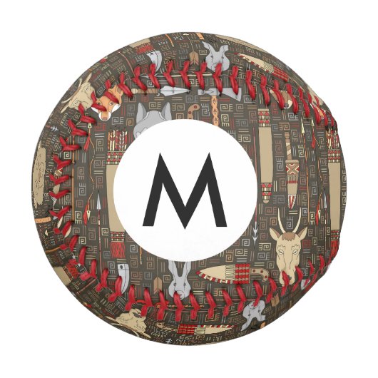 Balle De Baseball Motif de chasse ethnique (Devant Gauche)