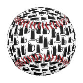 Balle De Baseball Motif de chat noir (Devant)