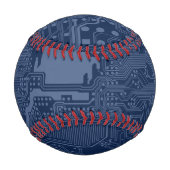 Balle De Baseball Motif de circuit Geek bleu (Devant)