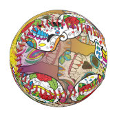 Balle De Baseball Motif de crânes de sucre (Devant Gauche)