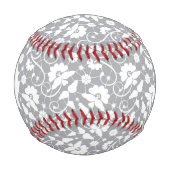 Balle De Baseball Motif de dentelle florale Monogram (Devant)