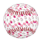 Balle De Baseball Motif de fleurs roses (Dos)