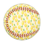 Balle De Baseball Motif de fruits de citron jaune (Devant Gauche)