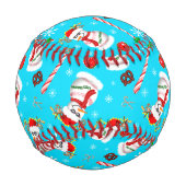 Balle De Baseball Motif de la fête de Noël de Baseball Snowman (Devant)
