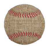 Balle De Baseball motif de la nature de burlap rustique (Dos)