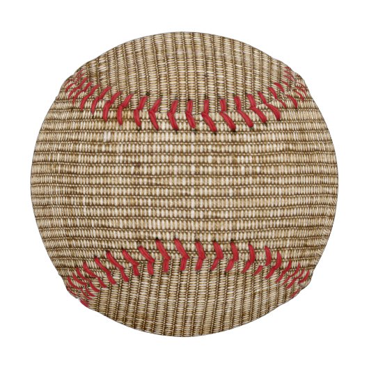 Balle De Baseball motif de la nature de burlap rustique (Devant)