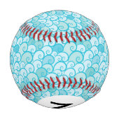 Balle De Baseball Motif de mer Monogramme (Dos)