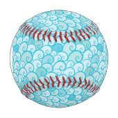 Balle De Baseball Motif de mer Monogramme (Devant)
