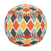 Balle De Baseball Motif de mode tribal ikat moderne (Devant)