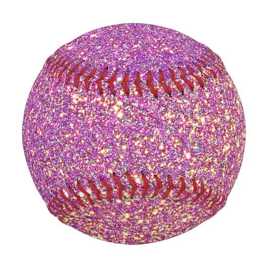 Balle De Baseball Motif de Parties scintillant rose fille (Devant)