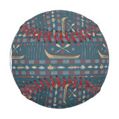 Balle De Baseball Motif de pêche ethnique (Devant)