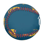 Balle De Baseball Motif de pizza bleu (Devant Gauche)