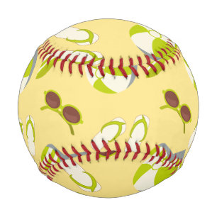 Balle De Baseball Motif de plage avec lunettes de soleil et casquett