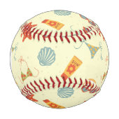 Balle De Baseball Motif de plage d'été (Devant)