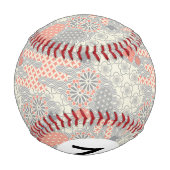 Balle De Baseball Motif de style japonais. Illustration. (Dos)