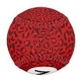 Balle De Baseball Motif de texture léopard rose. (Dos)