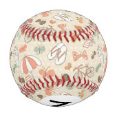 Balle De Baseball Motif de vacances d'été (Dos)
