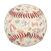 Balle De Baseball Motif de vacances d'été (Devant)